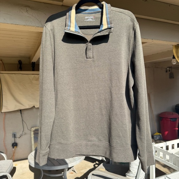 UNTUCKit Men’s Quarter Zip Corral 40297 Sweatshirt L - Picture 6 of 7